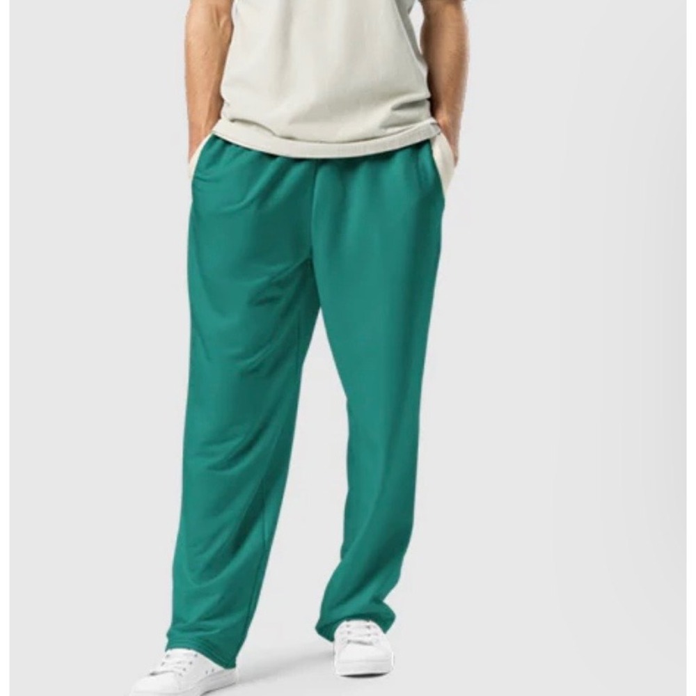 Netflix's Teal Squid Game Style Track Pants White Side Stripe Athletic Joggers